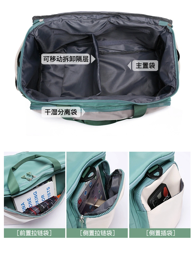 Wholesale Fashion Large Capacity Folding Polyester Duffle Bag Outdoor Lightweight Waterproof Woman Gym Yoga Waterproof Travel Backpack Large Capacity Sports Bag