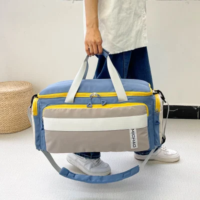 Großhandel Mode Große Kapazität Falten Polyester Duffle Bag Outdoor Leichte Wasserdichte Frau Gym Yoga Wasserdichter Reiserucksack Große Kapazität Sporttasche