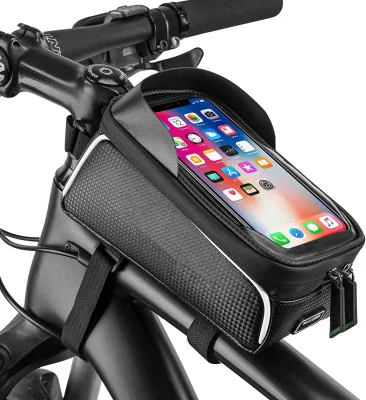 Wasserdichte Fahrradtelefonhalterung Oberrohrtasche Telefonkastenhalter Fahrradtasche Fahrradtelefon-Frontrahmentasche Fahrradtasche